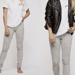 Free people, intimately, gray, and black ribbed sweater leggings
